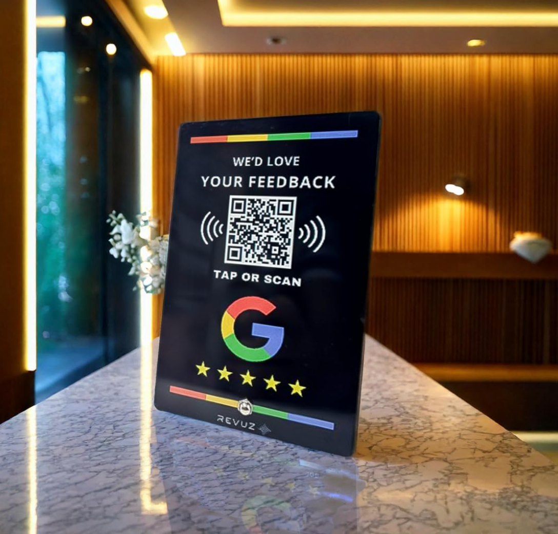 NFC Google Review Standee – Smart Standee to Collect Reviews with One Tap Description